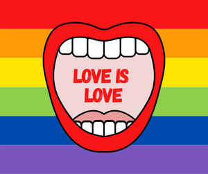 Rainbow Pride Love is Love Facebook Post
