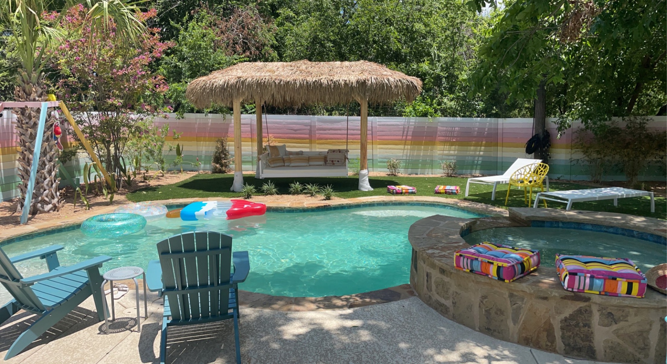 Austin personal assistant backyard pool styling boho chic